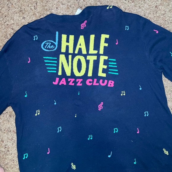 Disney Half Note Jazz Club Cardigan – Music Note Knit Sweater XXL - Picture 7 of 9